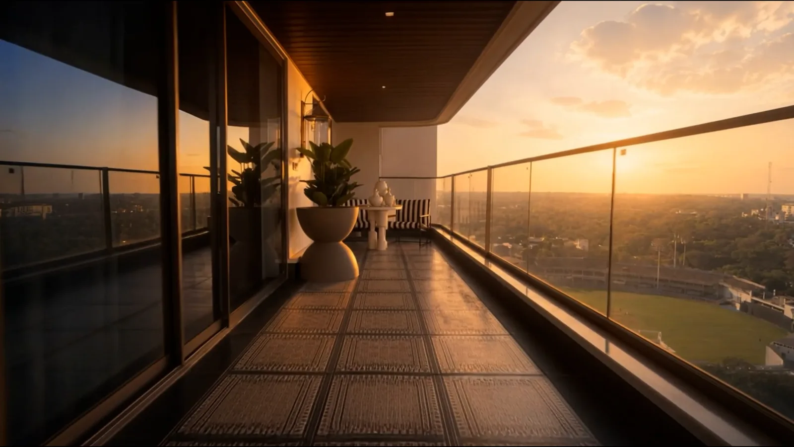 A Kukreja balcony at golden hour